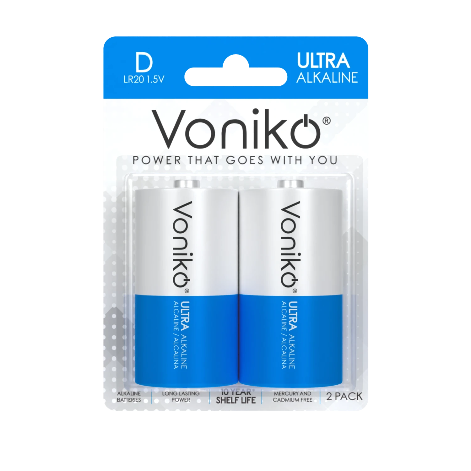 Baterias Alcalinas Lr20 Tipo D 2u/pk