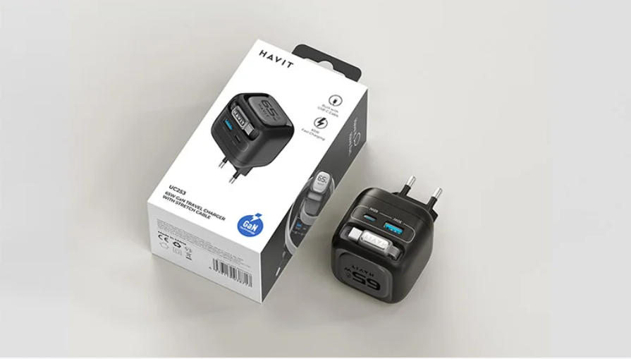 Cargador Con Cable Retractil De 65w