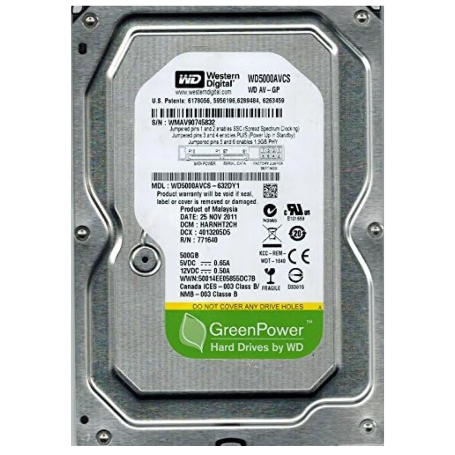 Disco Duro Pull 500gb Wd