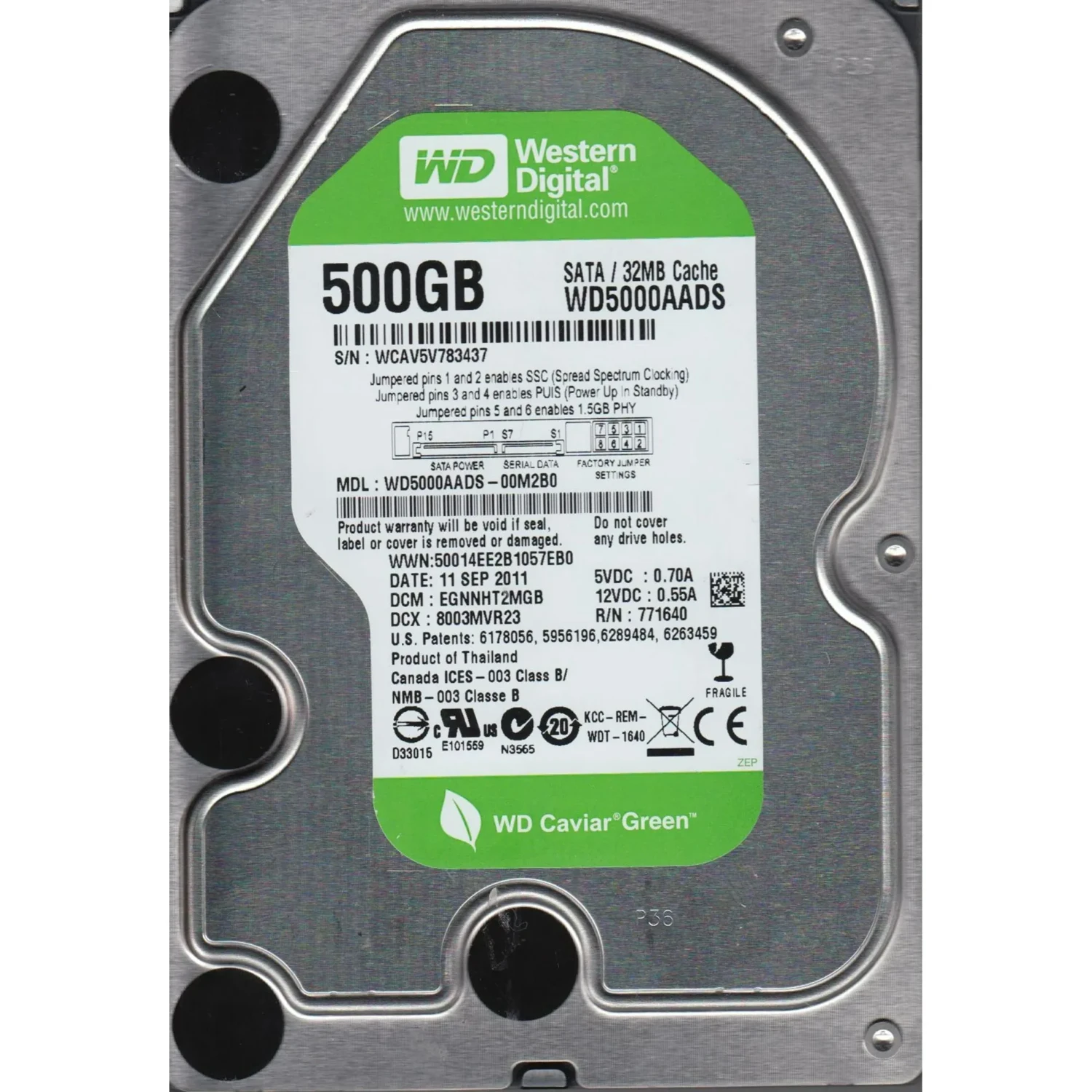 Disco Duro Pull 500gb Wd