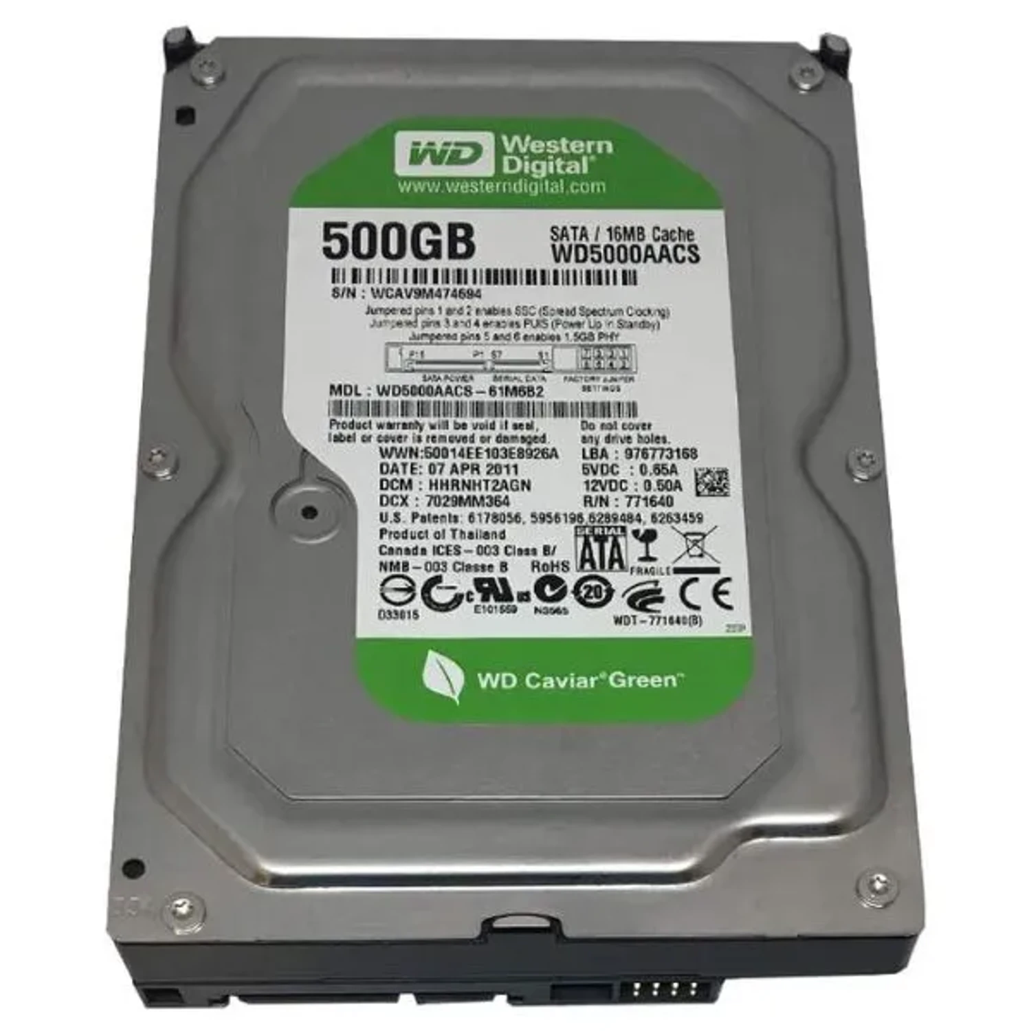 Disco Duro Pull 500gb Wd