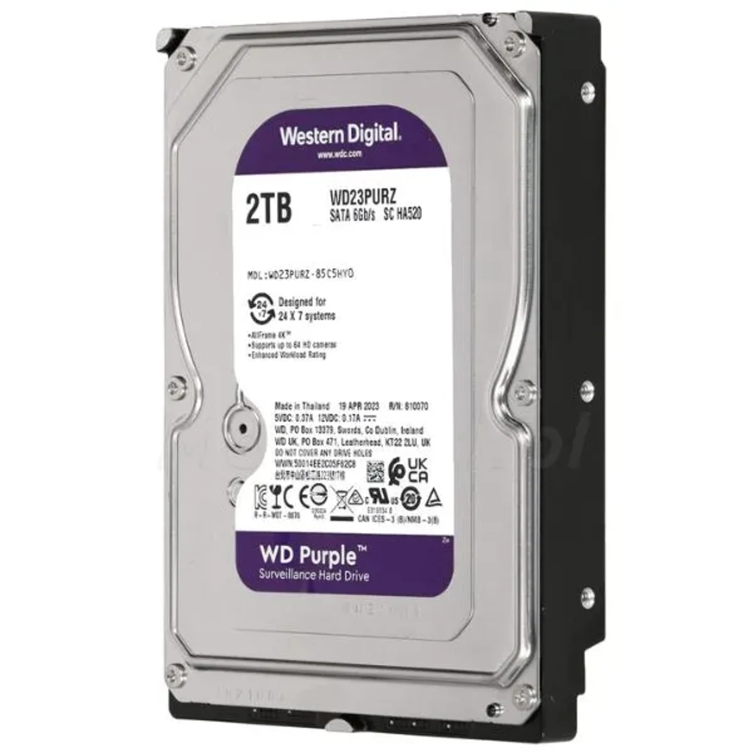 Disco Duro Wd Purpura 2tb 3.5"