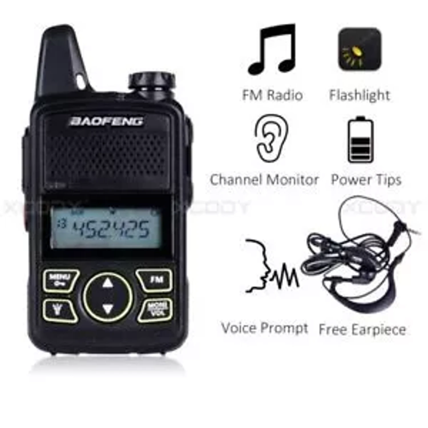 Mini Walkie Talkie Uhf Con Pantalla