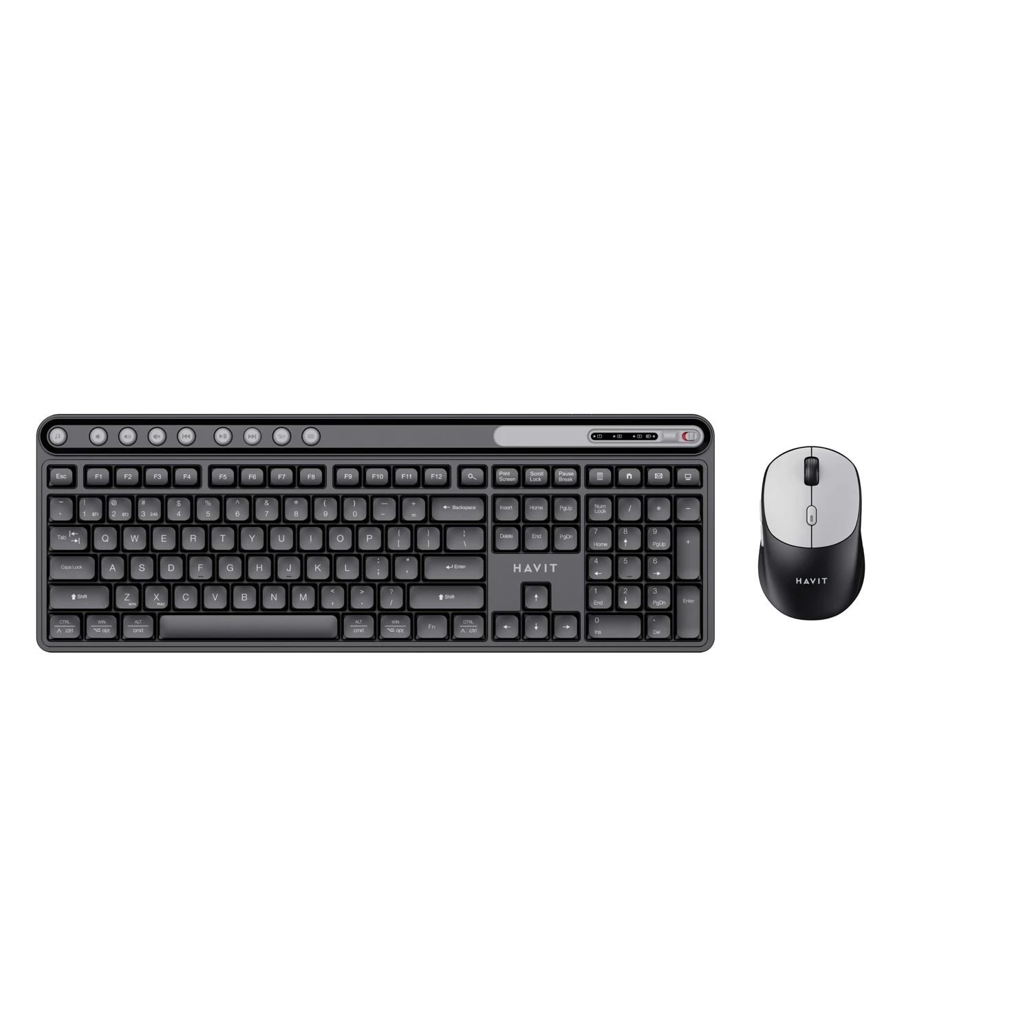 Combo Teclado+mouse Dual Negro+gris