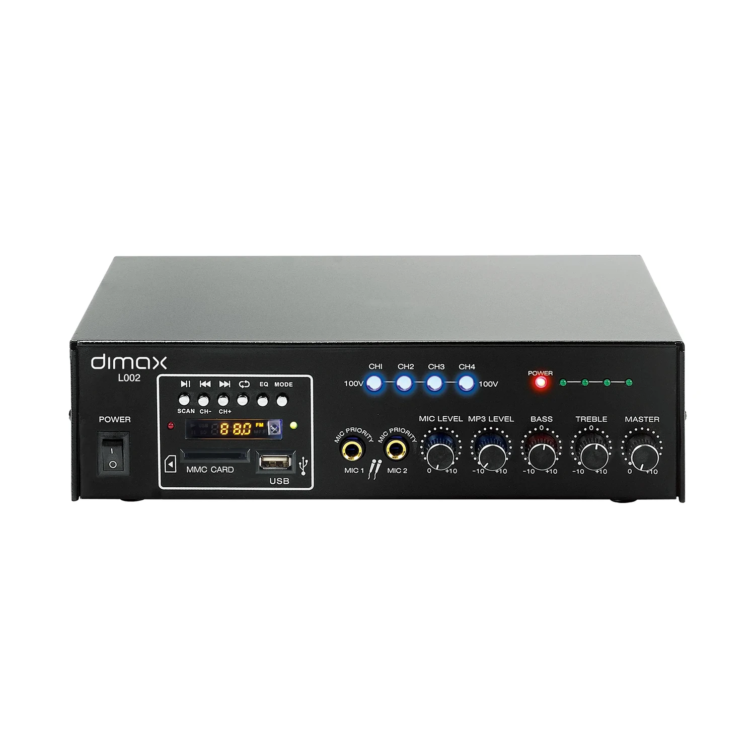Amplificador De Megafonía Con Mp3 55w
