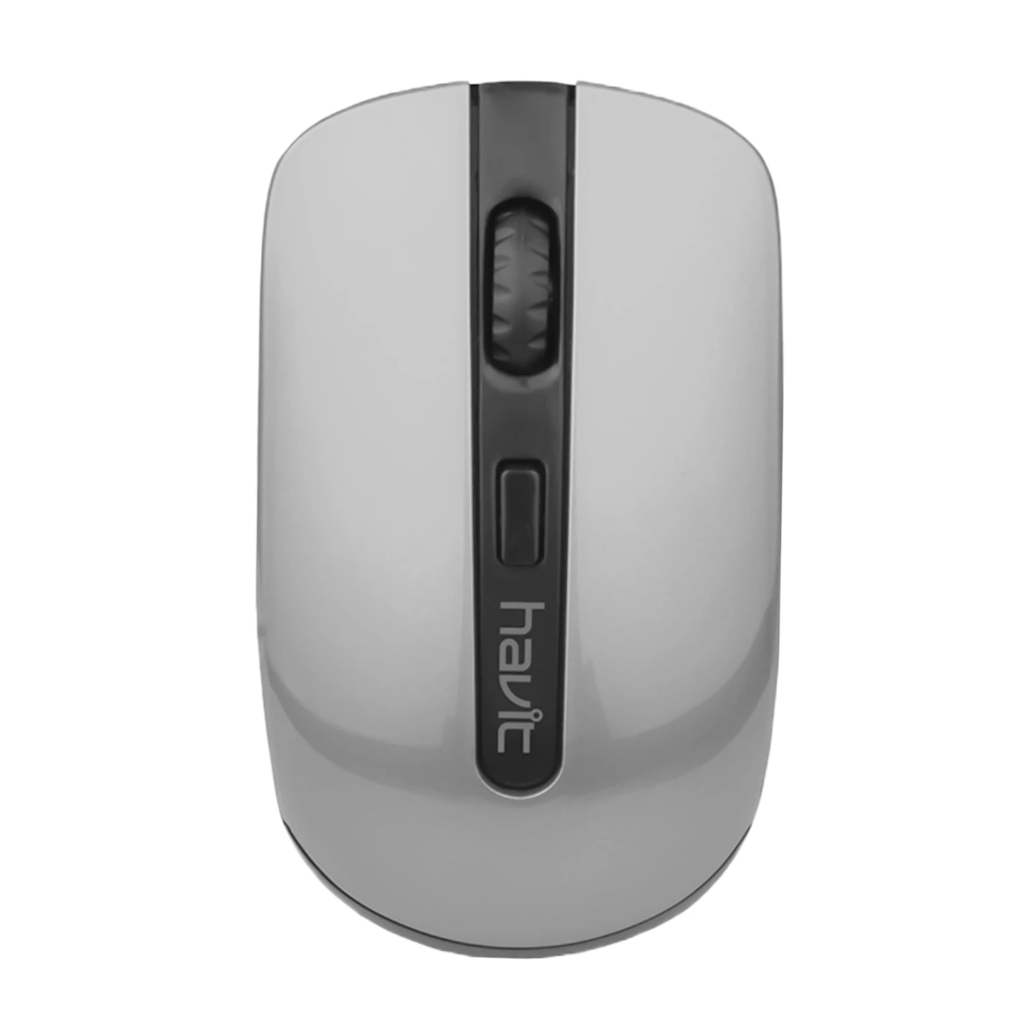 Mouse Inalambrico Negro+plateado