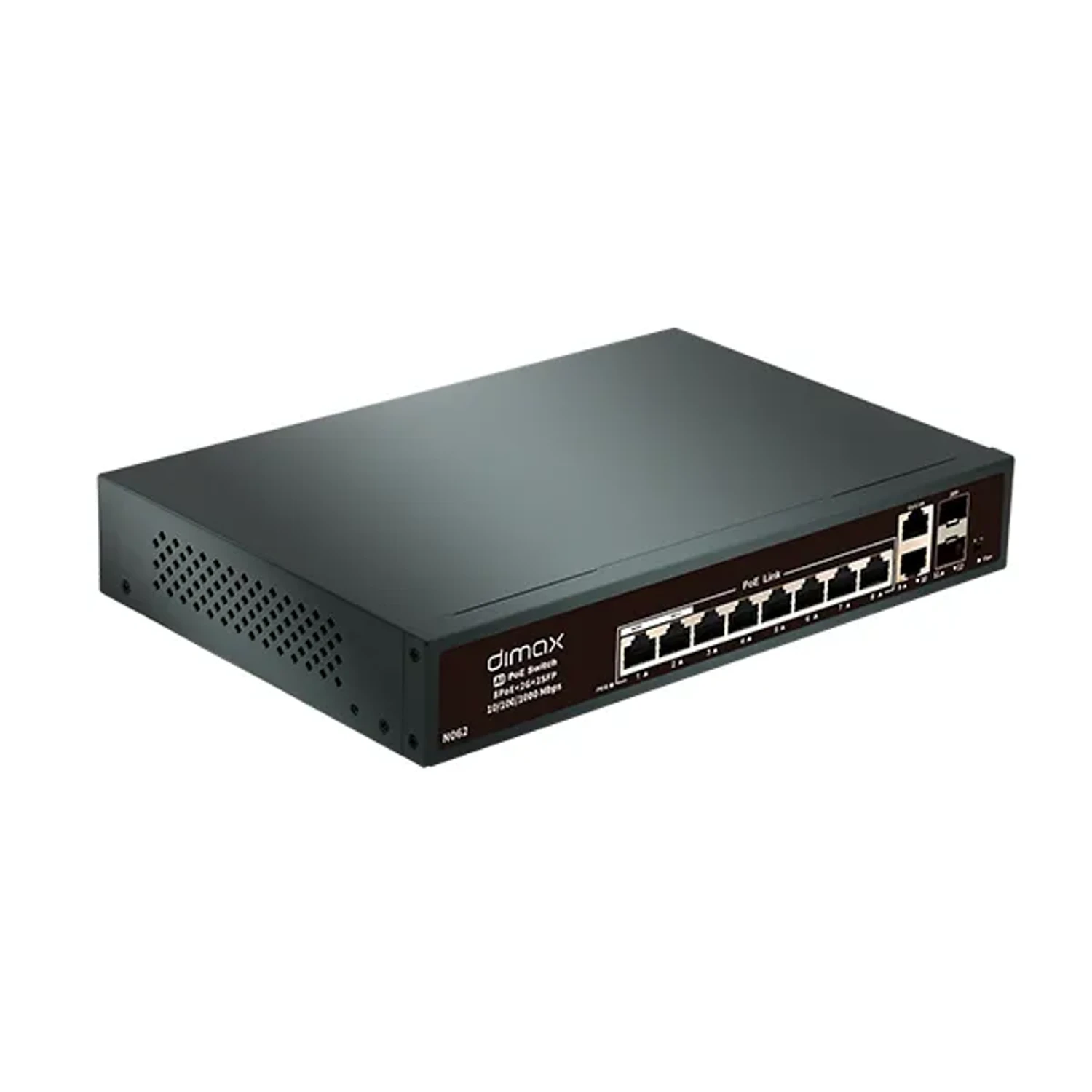 Switch De 8 Puertos Poe+2 Up Link+2sfp