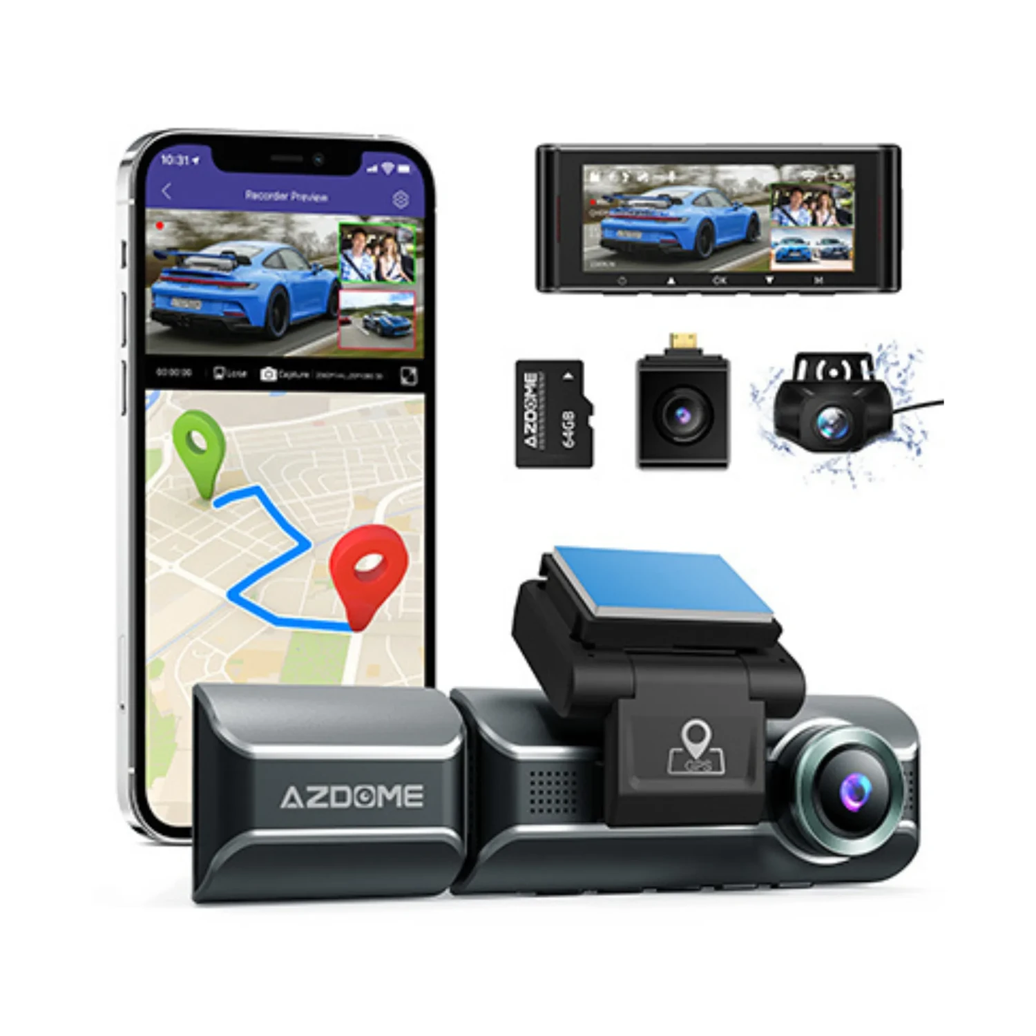 Dash Cam 3ch 4k