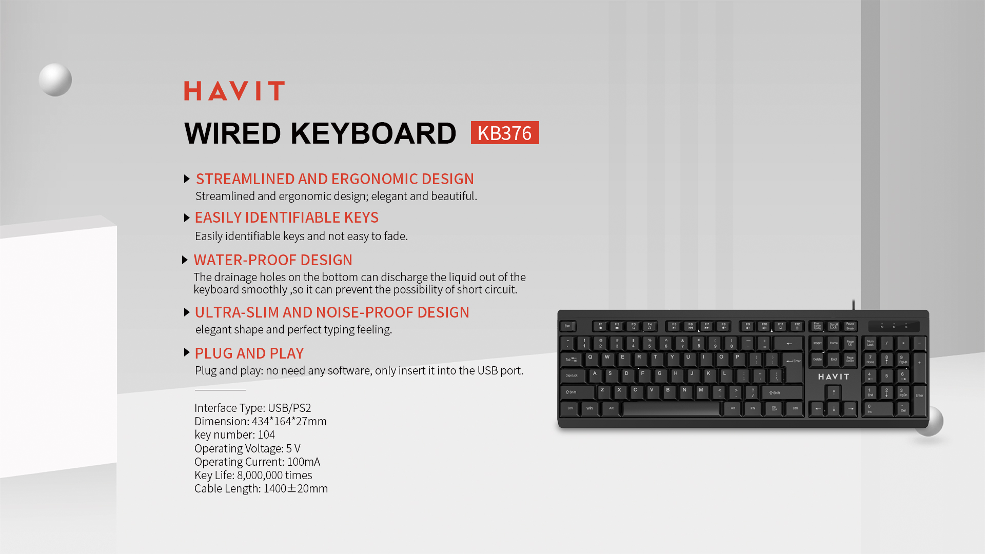 Teclado Usb Havit