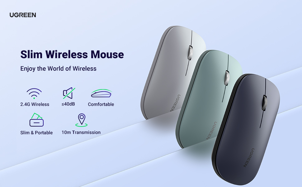 Mouse Inalambrico Ultra Slim Negro