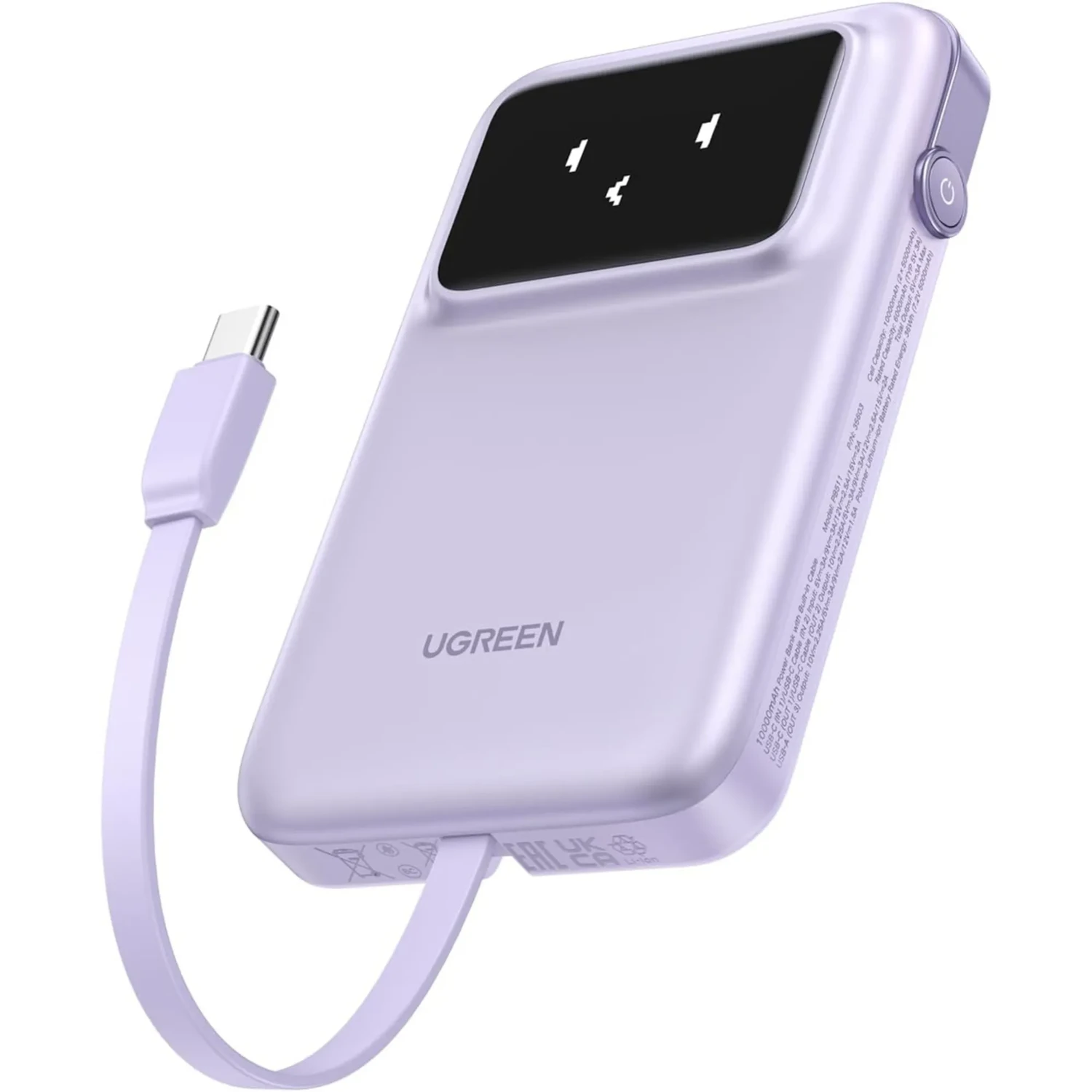 Power Bank Robot 30w 10000mah Purpura