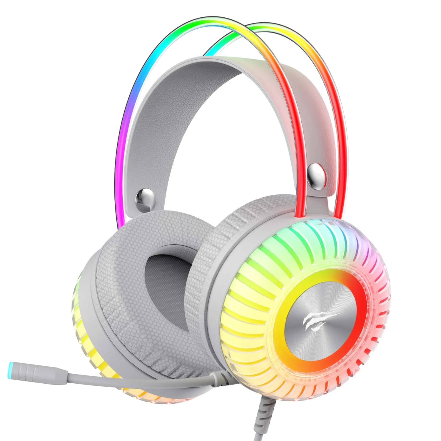 Audifonos Gamer Rgb Blanco Usb 7,1